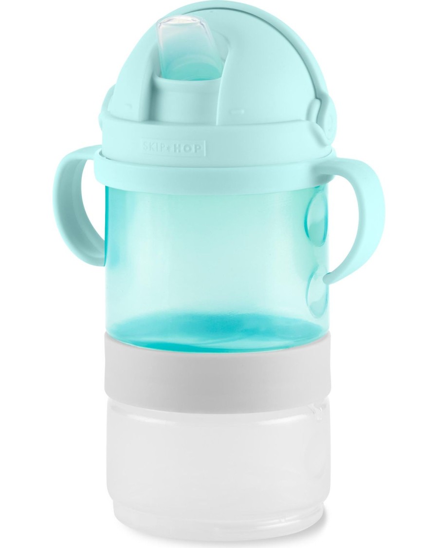 Baby Spullen Skip Hop | Sip To Snack 2-In-1-Set - Blauwgroen/Grijs